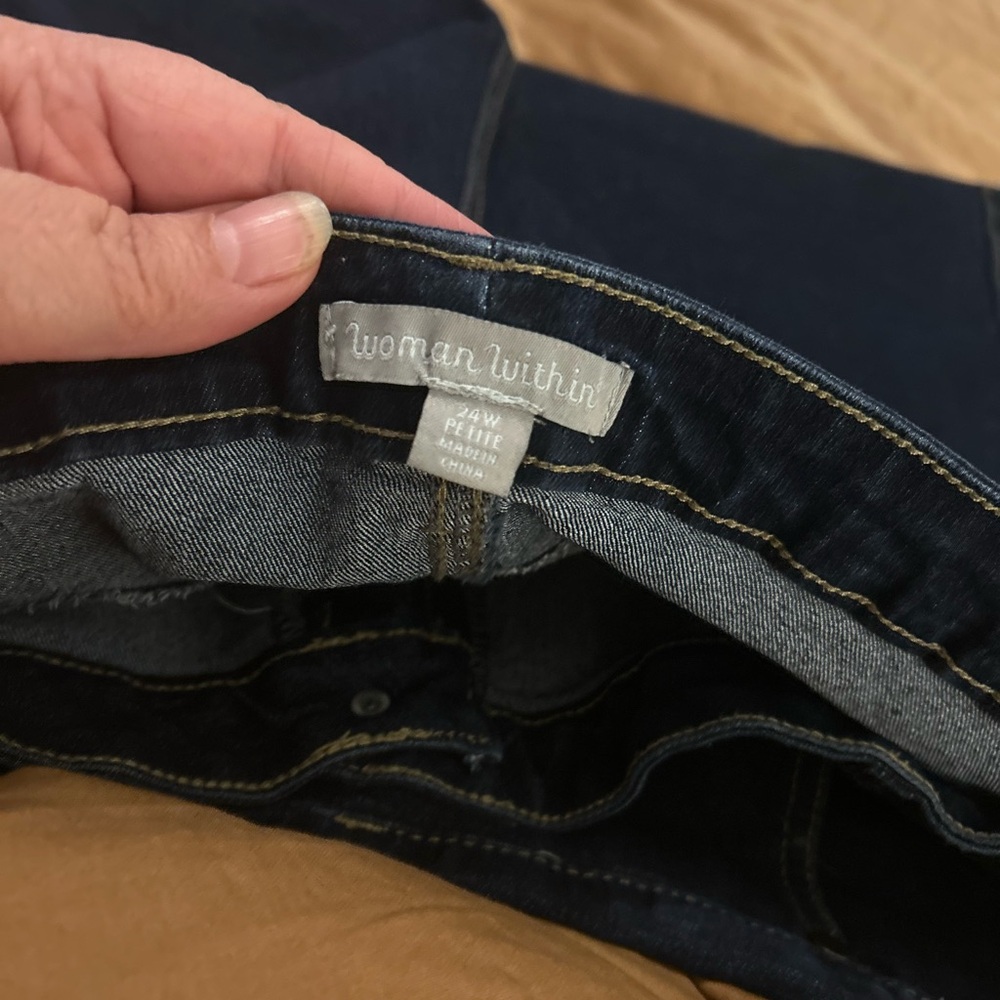 Woman Within Navy Flare Jeans